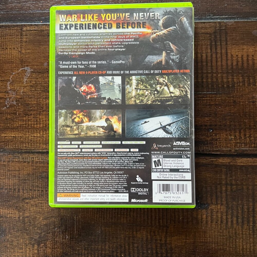 Call of Duty World at War for Xbox 360 - Picture 3 of 3